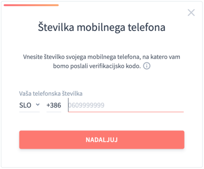 Vnos telefonske številke