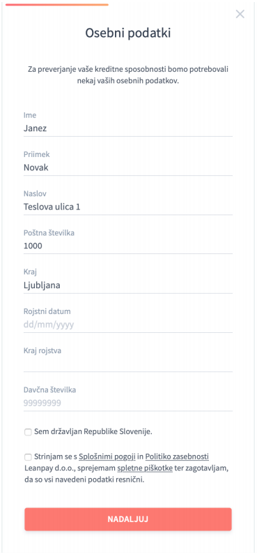 Osebni podatki