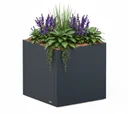 Herstera Garden kovinski cvetlični lonec Cube 3