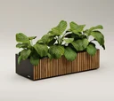 Herstera Garden cvetlični lonec Deco Xic z lesno oblogo 8