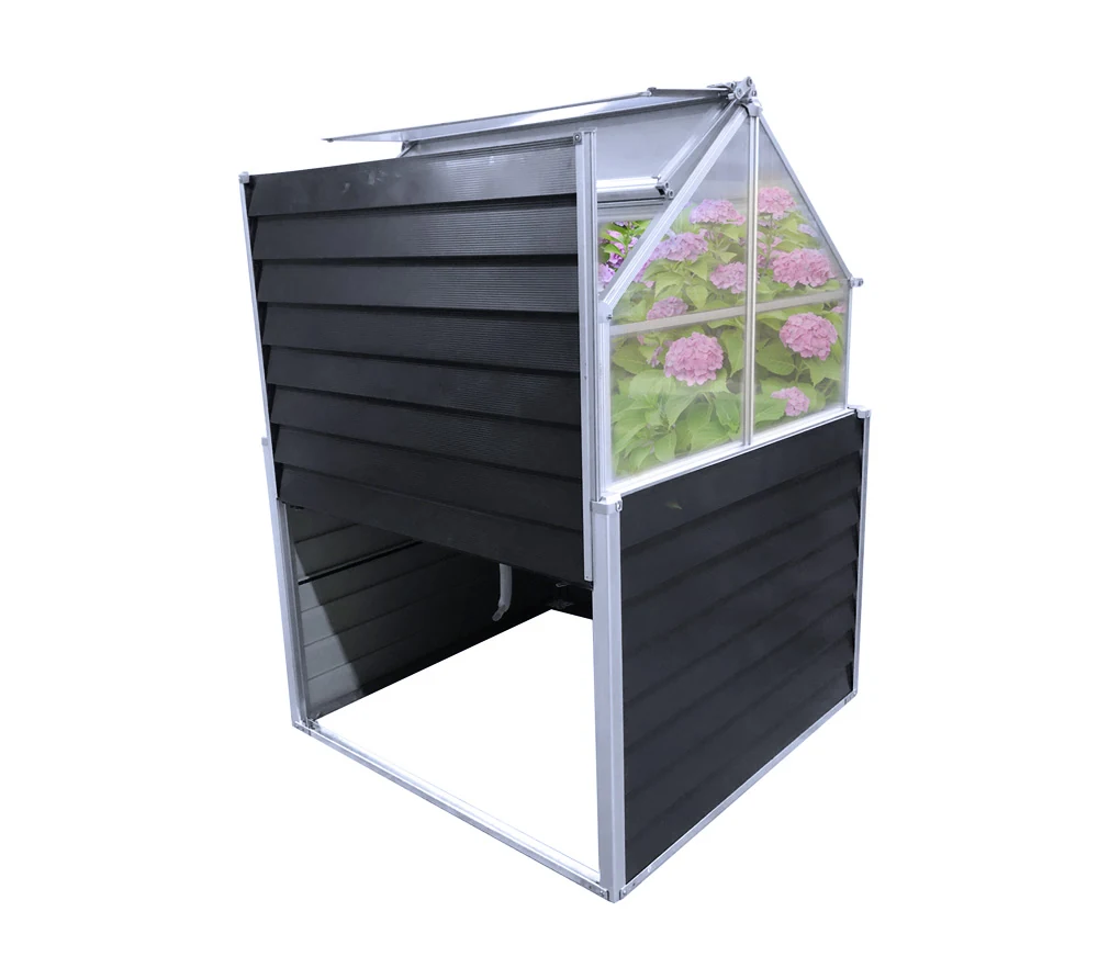 Westmann kovinska visoka greda z mini rastlinjakom Store & Grow 5