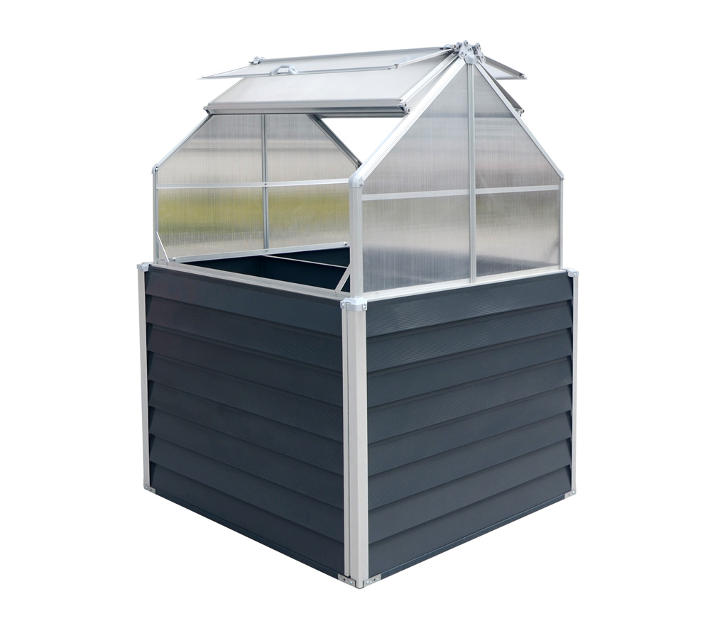 Westmann kovinska visoka greda z mini rastlinjakom Store & Grow 6