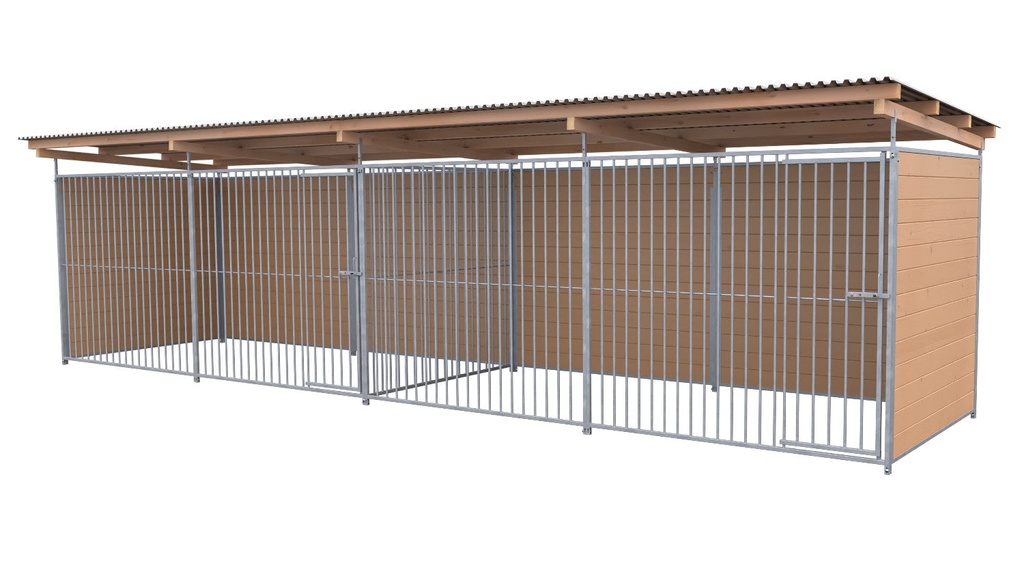 Dvojni pesjak 2 × 6 m, rjava lužena, palica 8 cm