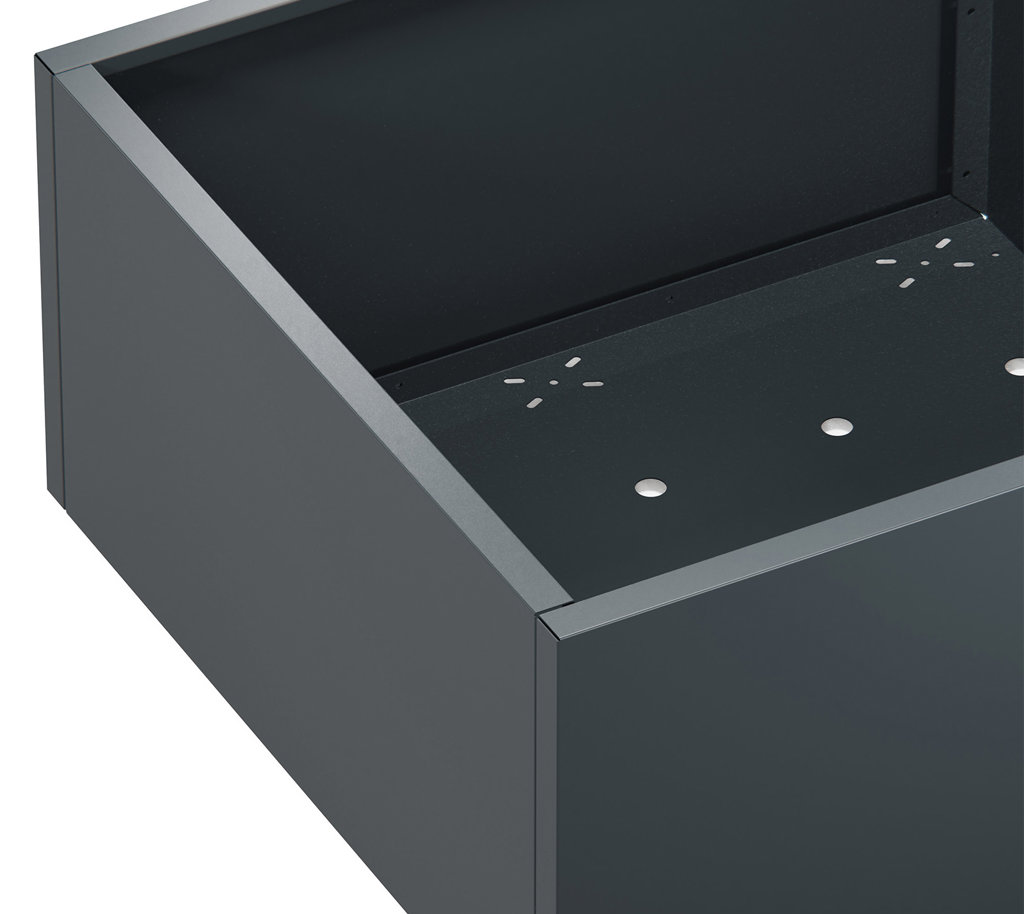 Kovinski cvetlični lonec Cube Low 4