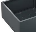 Kovinski cvetlični lonec Cube Low 4