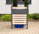 Metall-Mülltonnenverkleidung Planum, Holzoptik