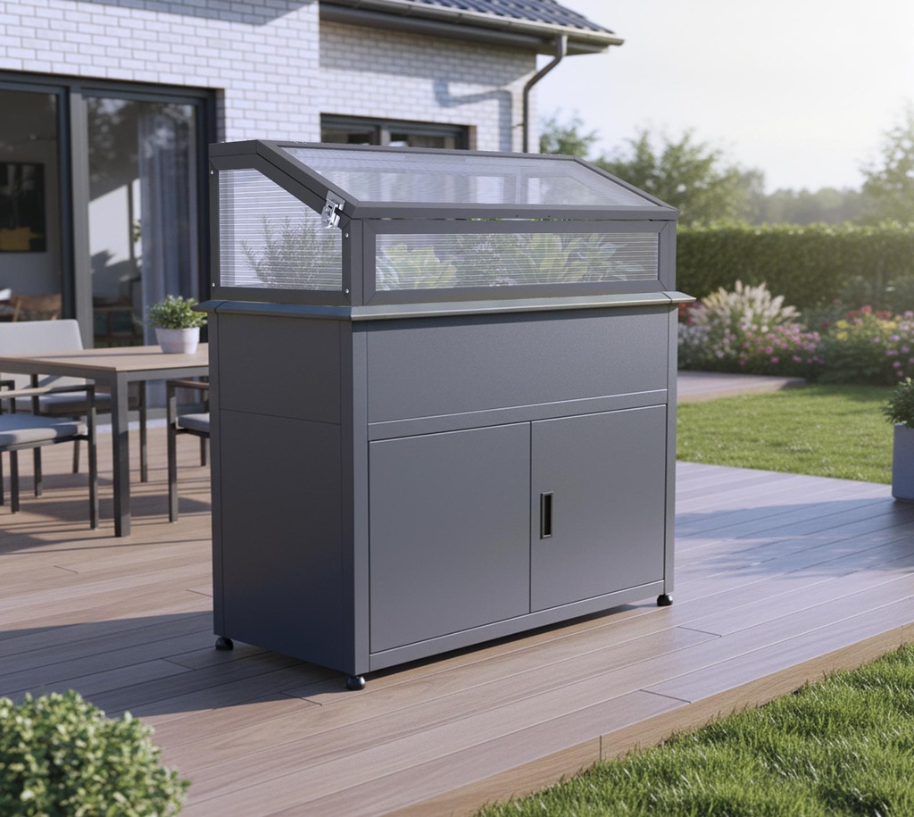 [WMHPS-S1085E-SET] Westmann kovinska visoka greda z nastavkom in shrambo Plexa Plus