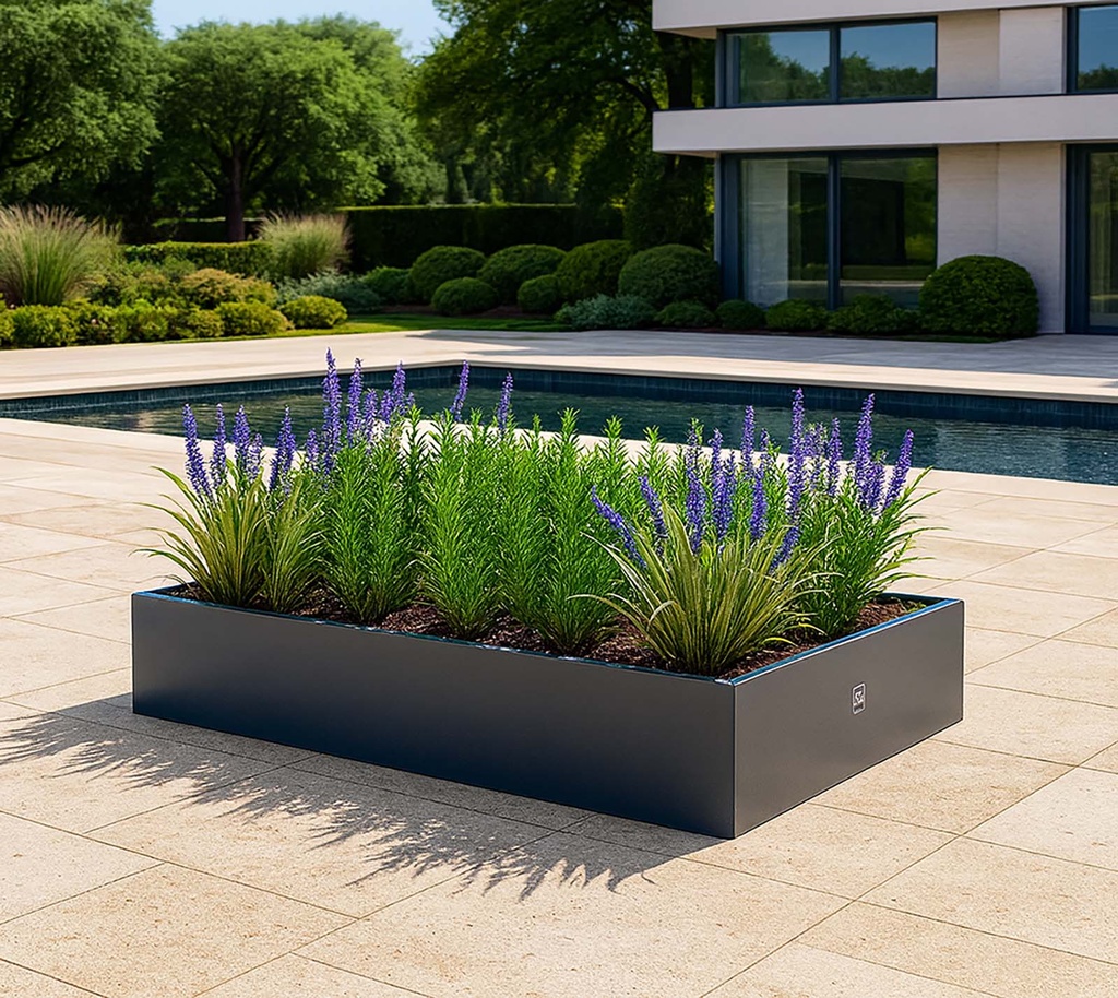 Metal planter box Cube 150 x 100 cm
