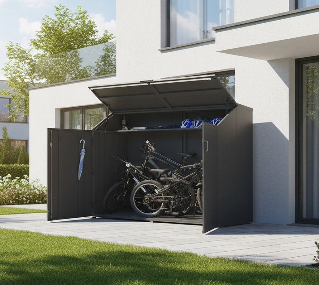 Grande garage metallico per biciclette Westmann